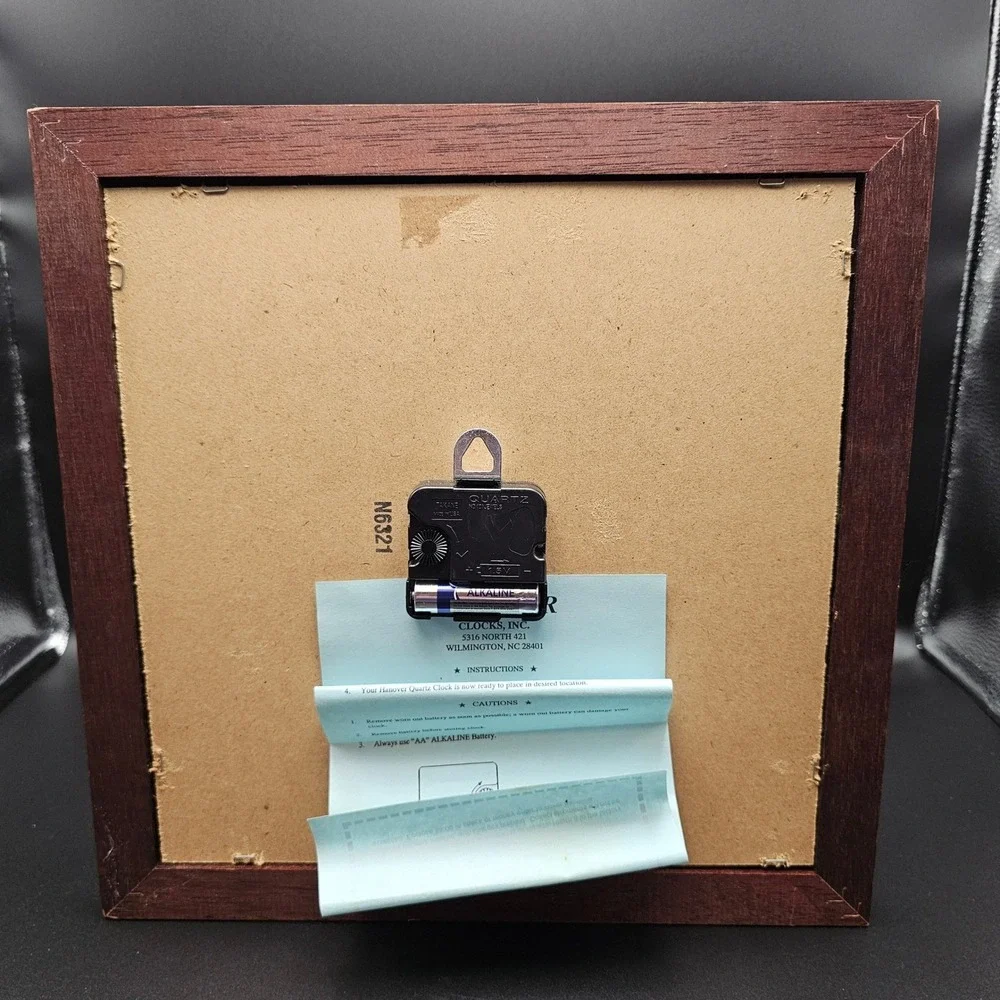 Vintage Pepsi Wall Clock w/ Cherrywood Frame & Matching Tablet/Phone Stand Works